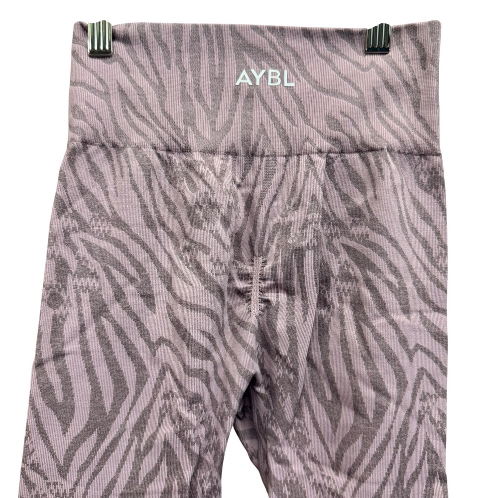 AYBL Mauve Zebra Print Leggings EUC Size Small - Picture 5 of 6